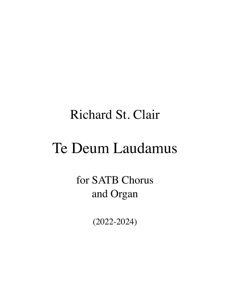 TE DEUM LAUDAMUS for SATB Chorus and Organ image number null