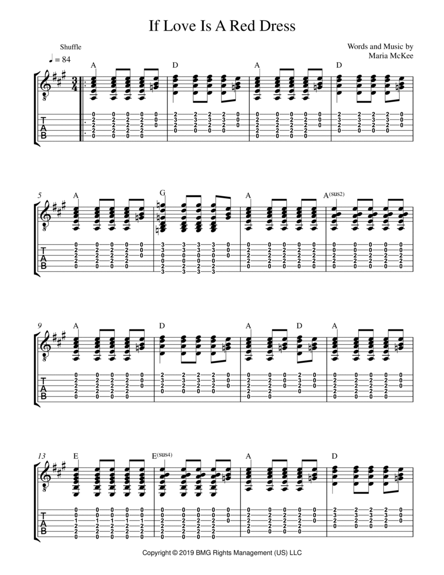 If Love Is A Red Dress If Love Is A Red Dress Acoustic Guitar scores gallery preview page 1