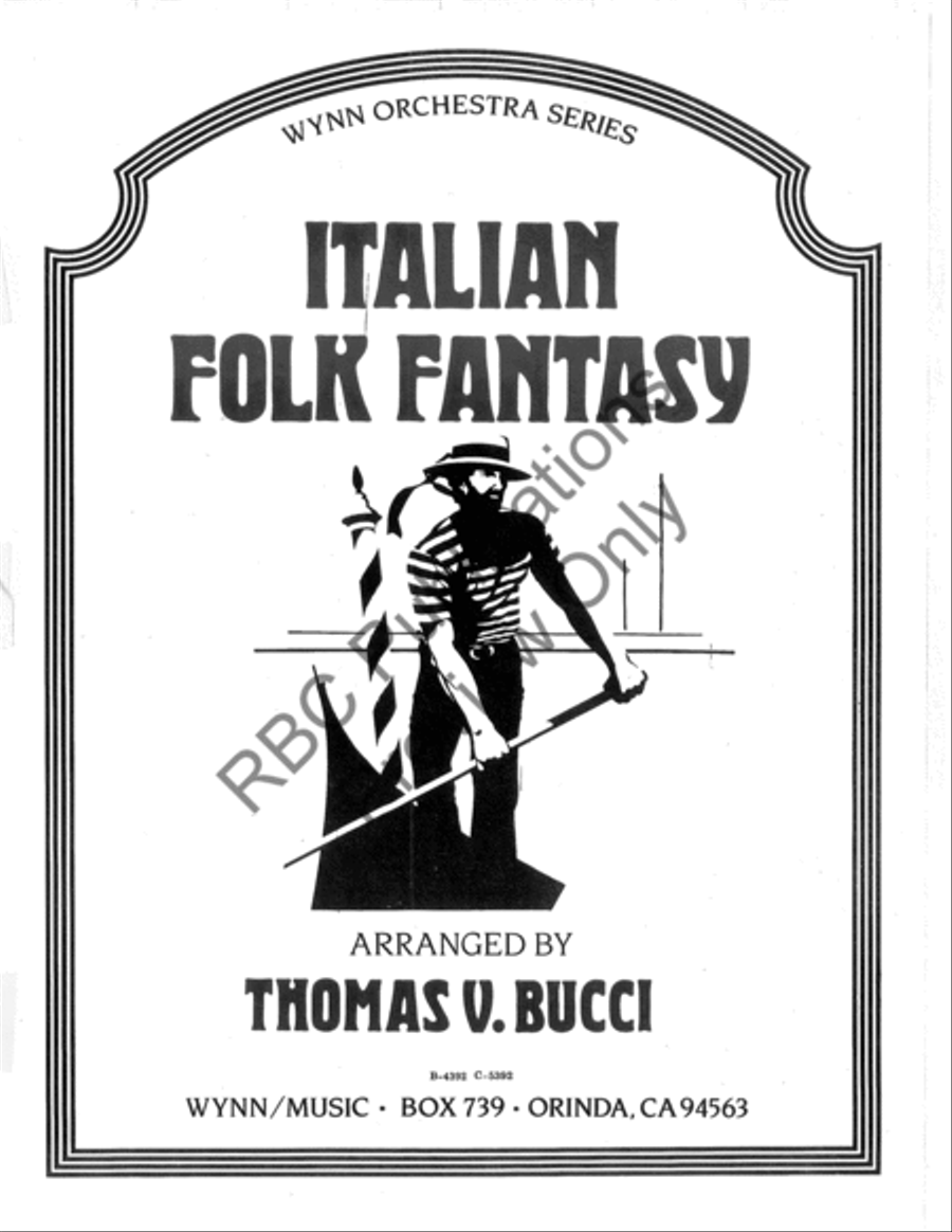 Italian Folk Fantasy (Score) Full Orchestra scores gallery preview page 2