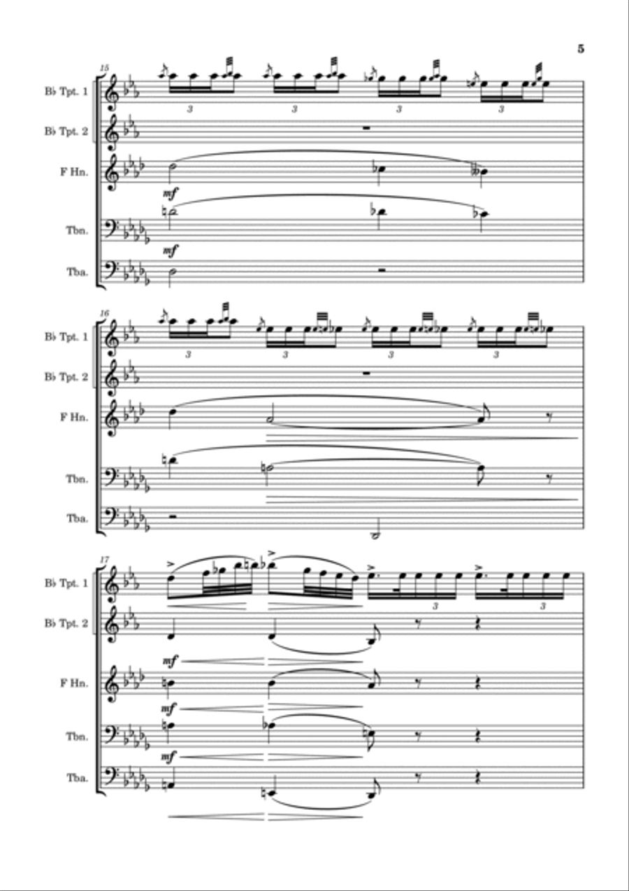 Samuel Goldberg und Schmuÿle - Pictures at an Exhibition Brass Ensemble scores gallery preview page 5