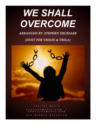 Book cover for We Shall Overcome (Duet for Violin and Viola)