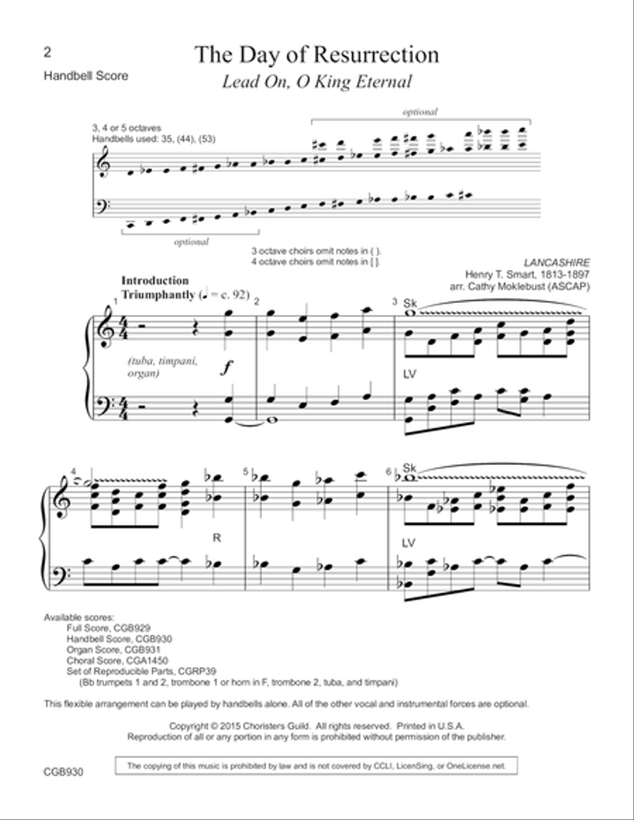The Day of Resurrection Handbell Choir scores gallery preview page 2