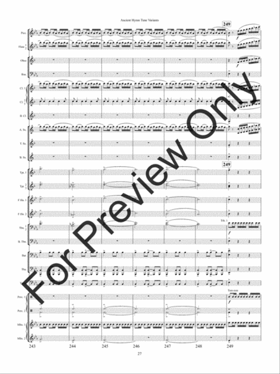 Ancient Hymn Tune Variants Concert Band scores gallery preview page 30
