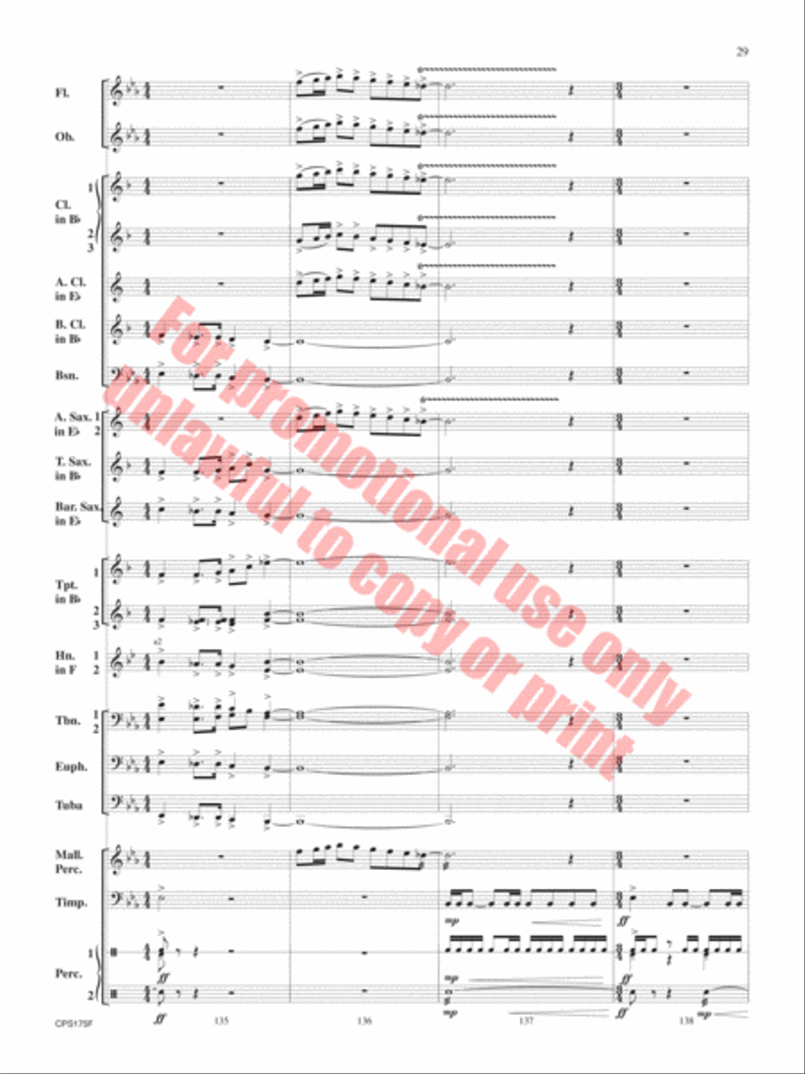 Aberystwyth Variants Aberystwyth Variants Concert Band scores gallery preview page 30