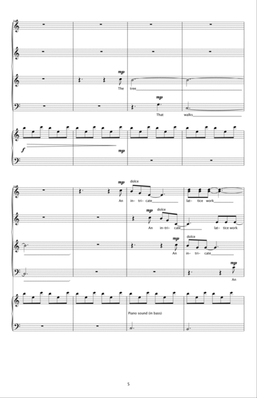 THE TREE THAT WALKS: ROOT LESSONS (THE BANYAN TREE) 4-Part scores gallery preview page 5