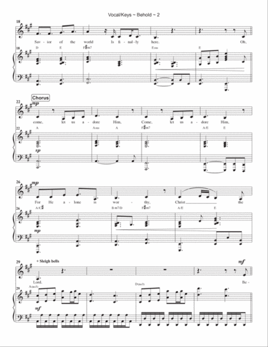 Behold Behold Piano, Vocal, Guitar scores gallery preview page 3