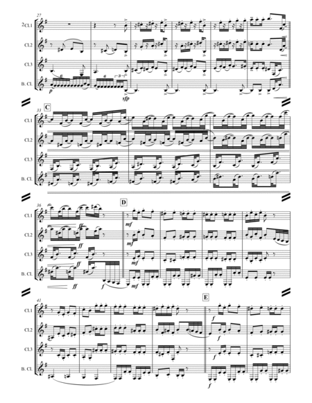 The Nutcracker Suite - 3. Dance of the Sugar-Plum Fairy (for Clarinet Quartet) image number null