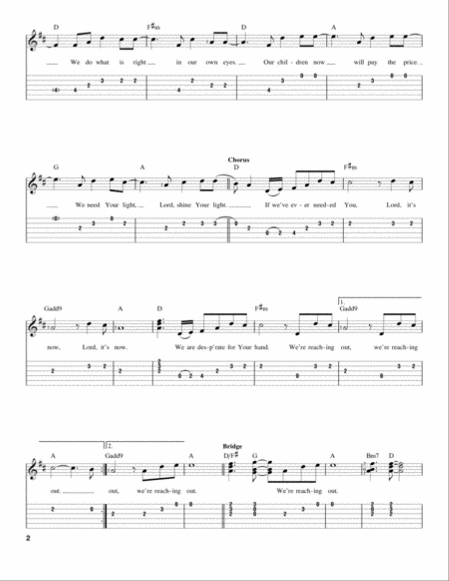 If We've Ever Needed You Acoustic Guitar scores gallery preview page 2