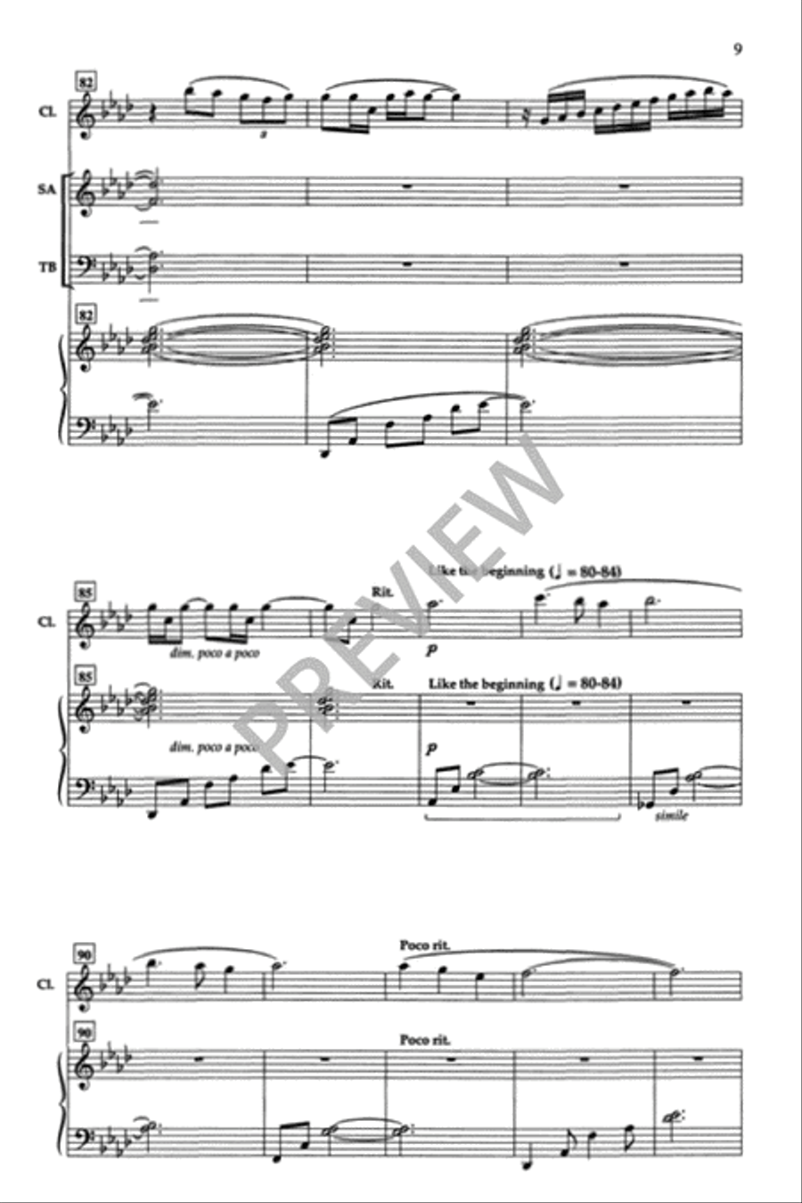 Over the Sea to Skye 4-Part scores gallery preview page 10