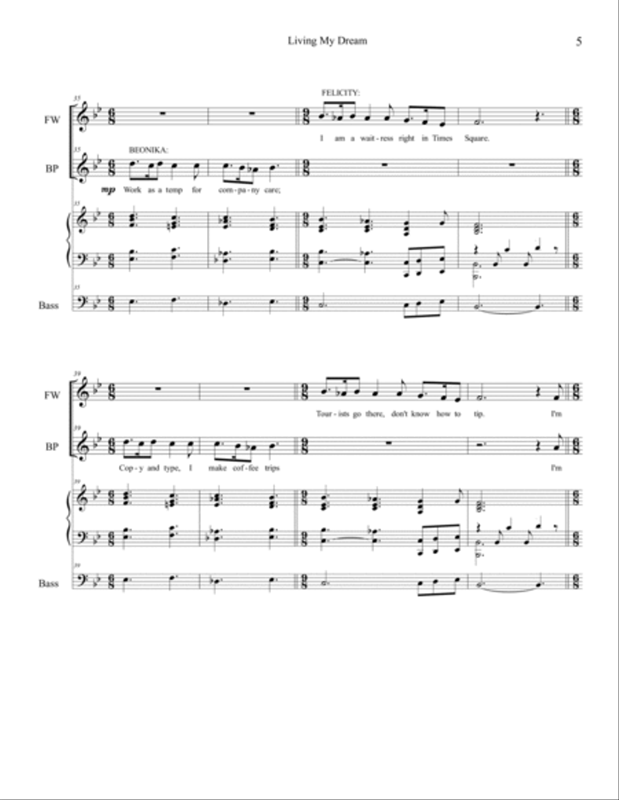 Living My Dream Living My Dream Voice scores gallery preview page 5