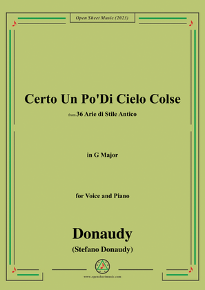 Donaudy-Certo Un Po'Di Cielo Colse,in G Major