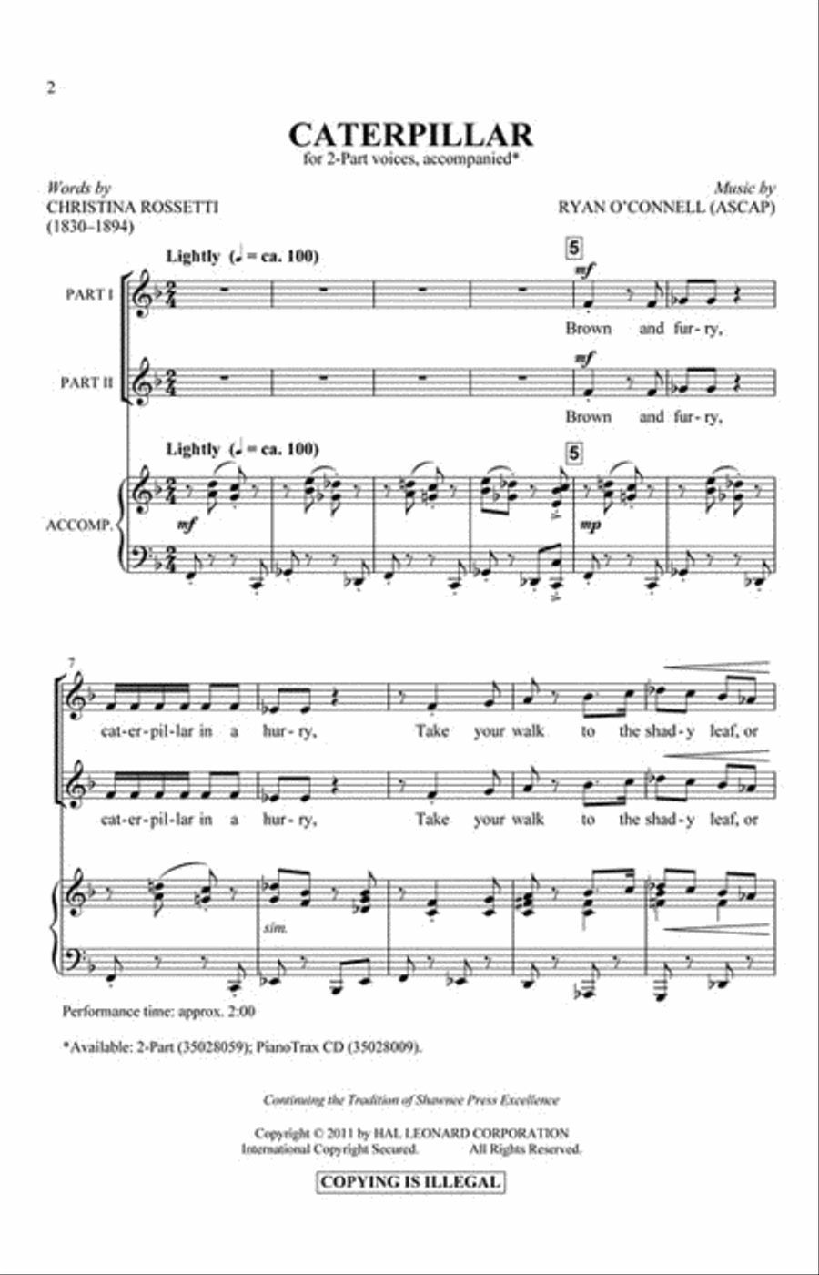 Caterpillar 2-Part scores gallery preview page 2