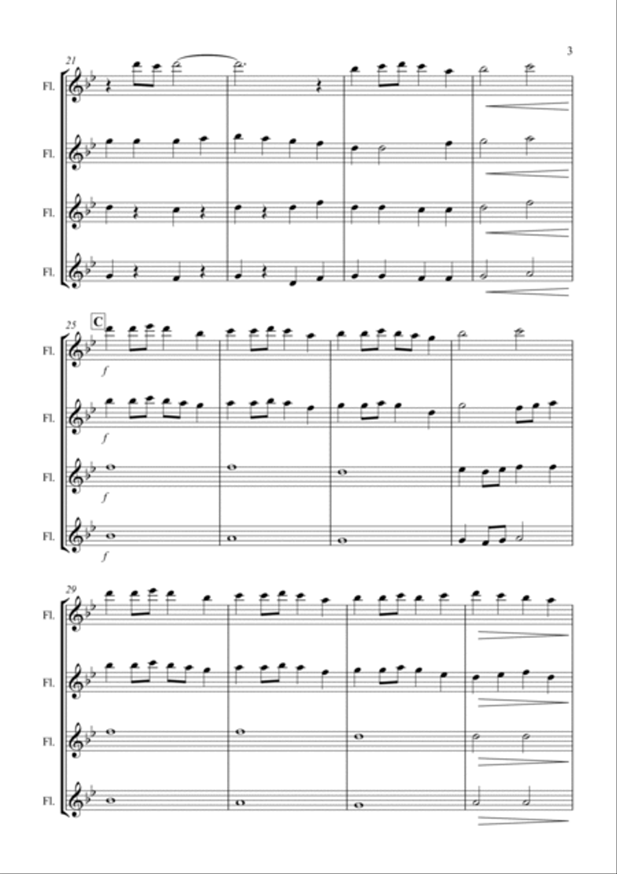 Groovin' - For Young Flute Quartet Flute Quartet scores gallery preview page 6