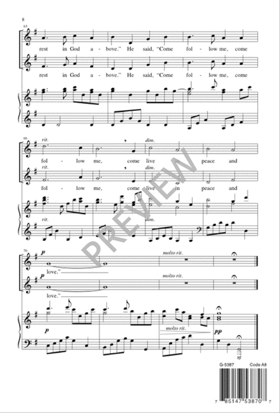 Come Follow Me Forever Come Follow Me Forever 2-Part scores gallery preview page 7