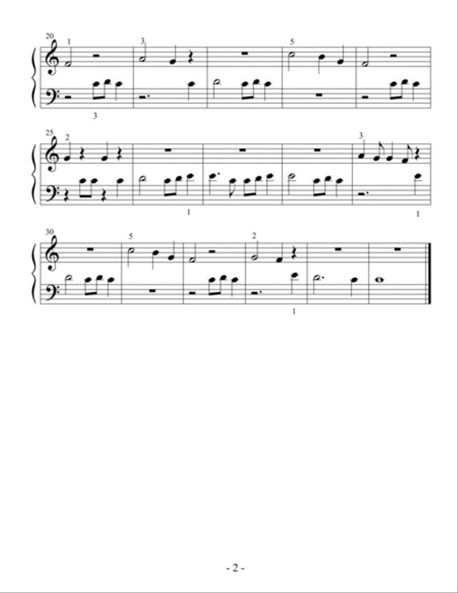 Rewrite The Stars Easy Piano scores gallery preview page 2