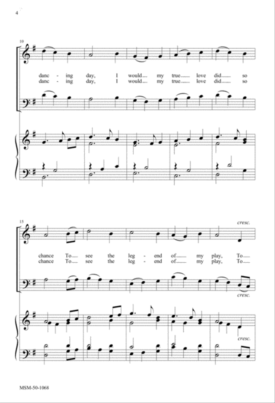 Tomorrow Shall Be My Dancing Day 4-Part scores gallery preview page 2