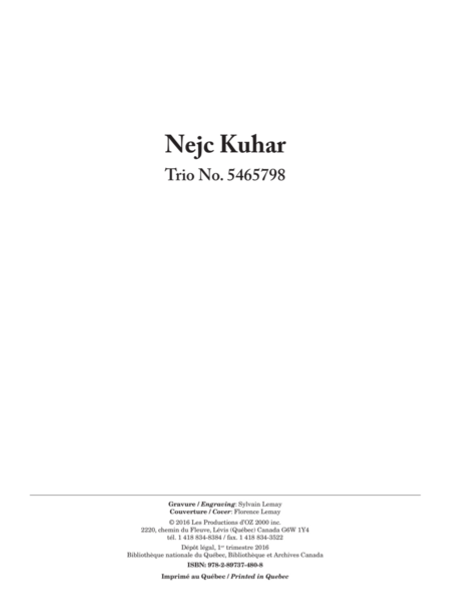 Trio No. 5465798 Flute scores gallery preview page 1