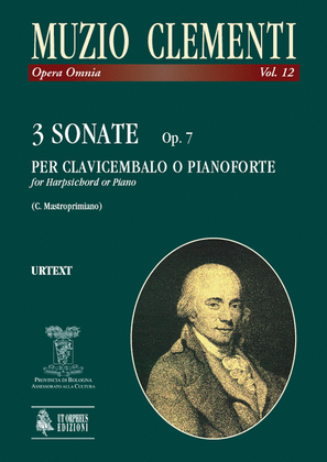 Book cover for 3 Sonatas Op. 7 for Harpsichord (Piano)