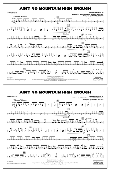 Ain't No Mountain High Enough (arr. Michael Brown) - Snare Drum