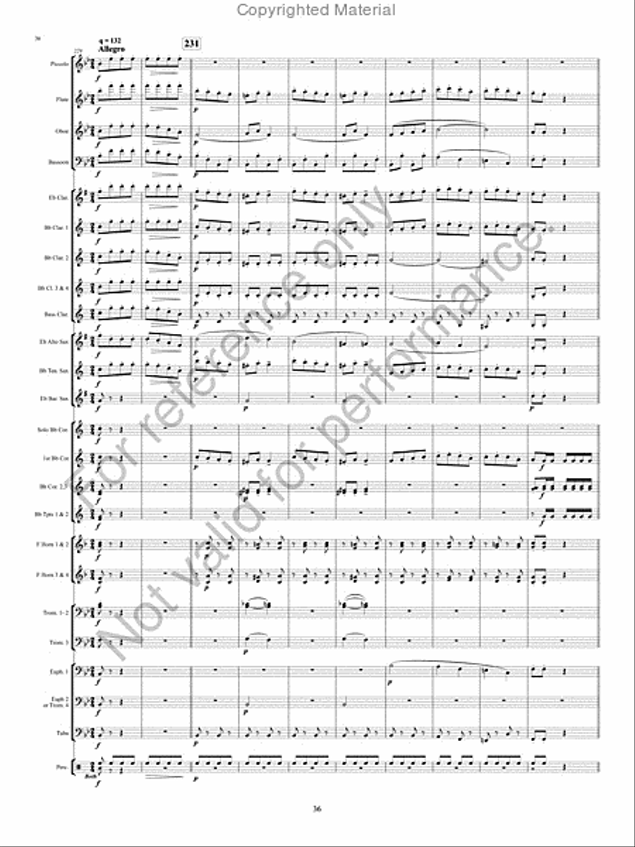 The Pirates of Penzance Concert Band scores gallery preview page 37