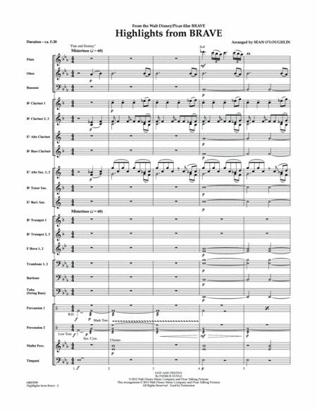 Highlights From Brave - Conductor Score (Full Score)