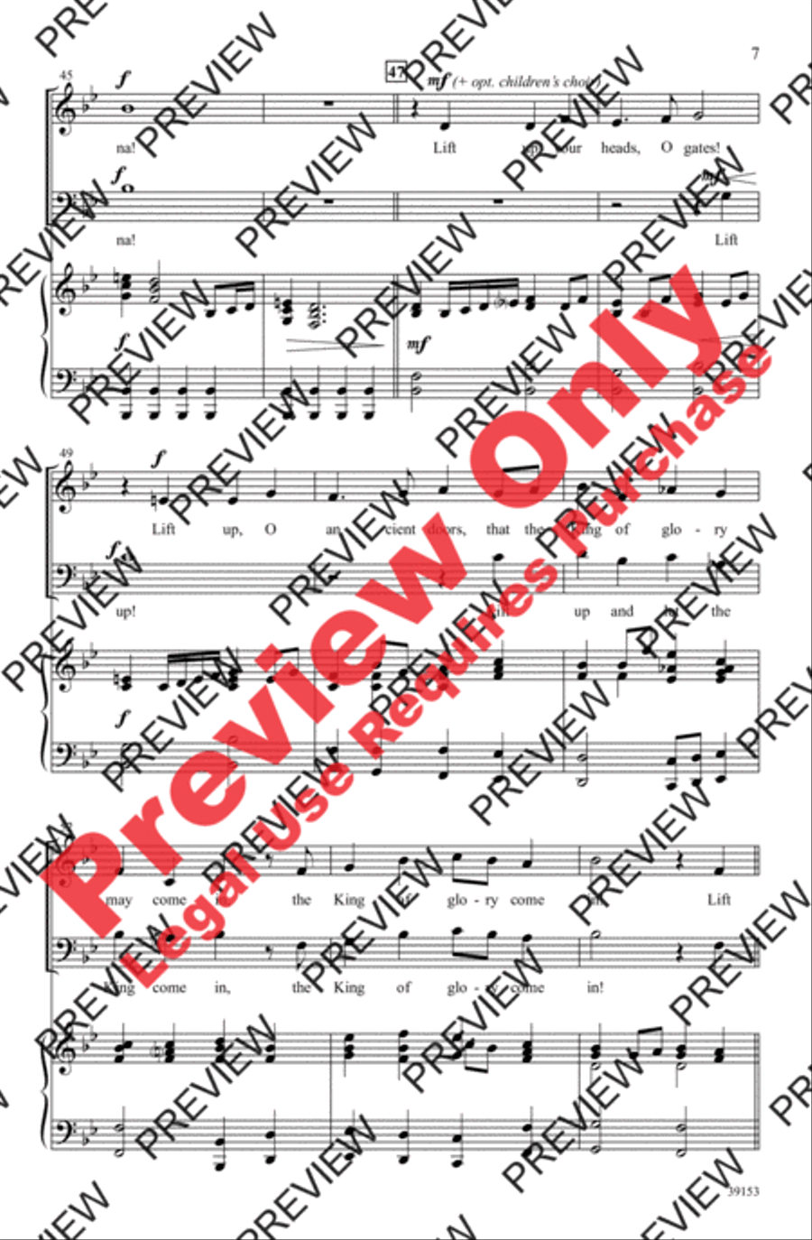 Two Anthems for Palm Sunday 3-Part scores gallery preview page 7