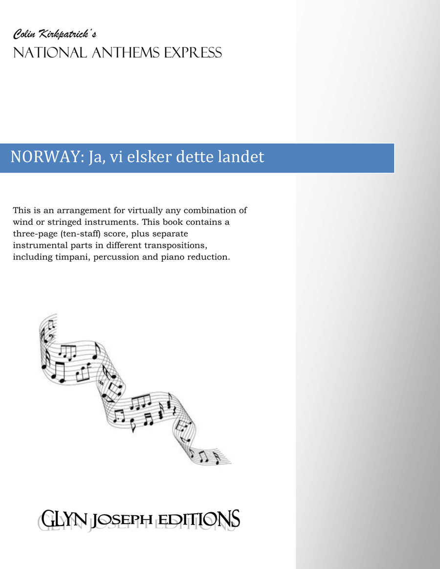 Norway National Anthem: Ja, vi elsker dette landet Large Ensemble scores gallery preview page 1