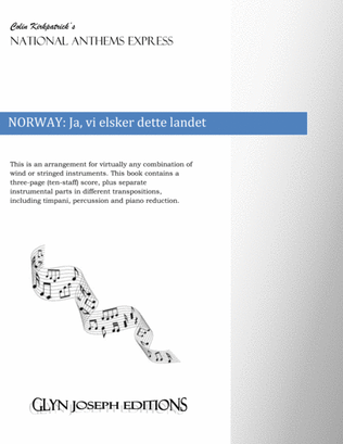 Book cover for Norway National Anthem: Ja, vi elsker dette landet