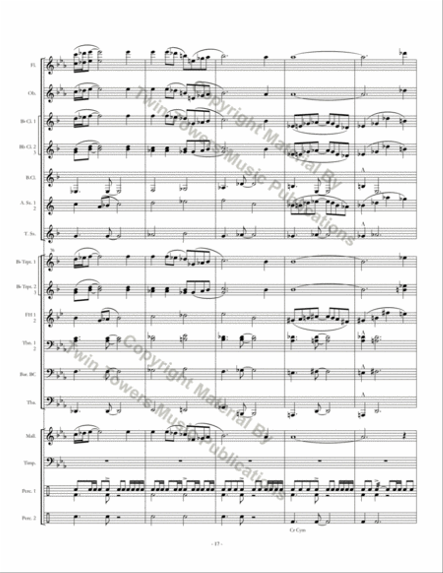 Skyline Fanfare and Theme Concert Band scores gallery preview page 18