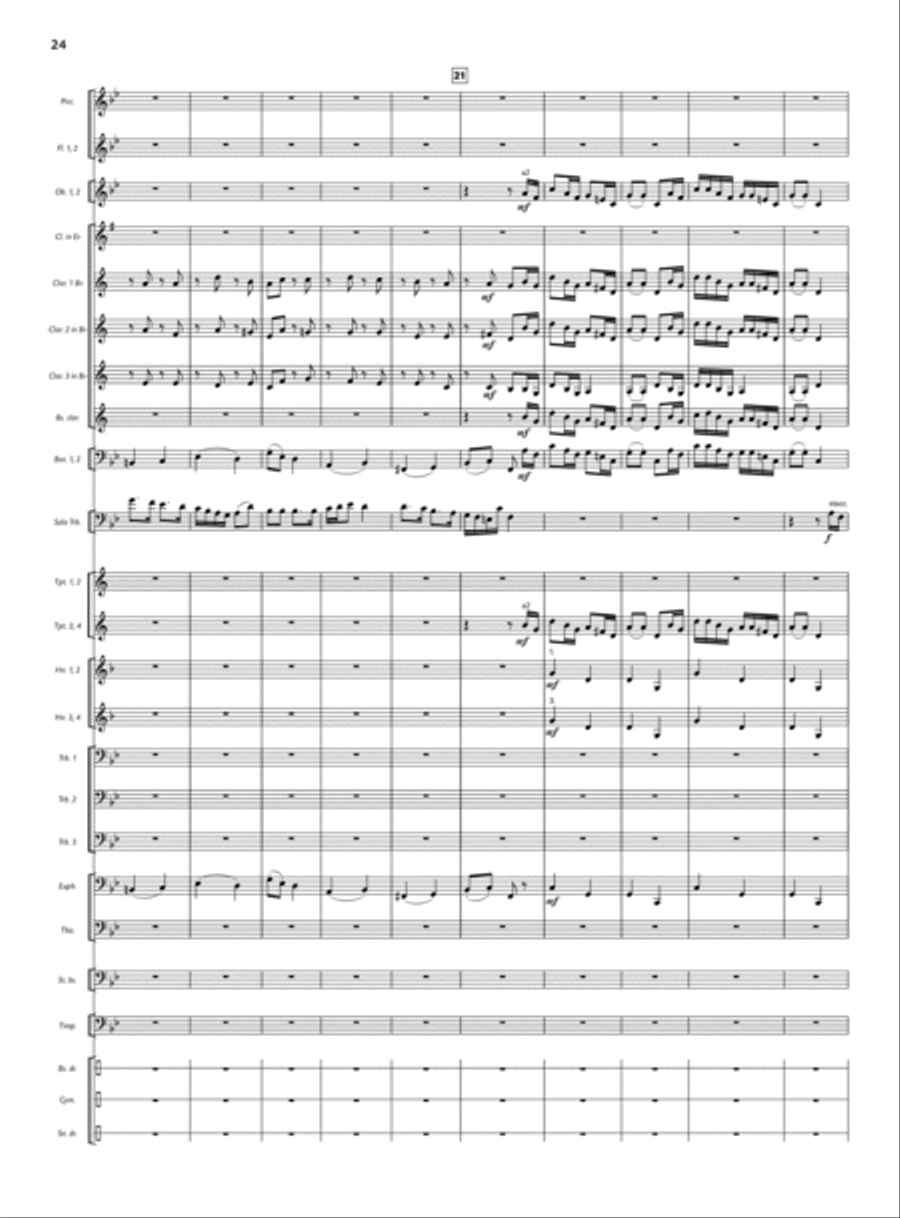 Concert for Trombone and Wind Ensemble Small Ensemble scores gallery preview page 14