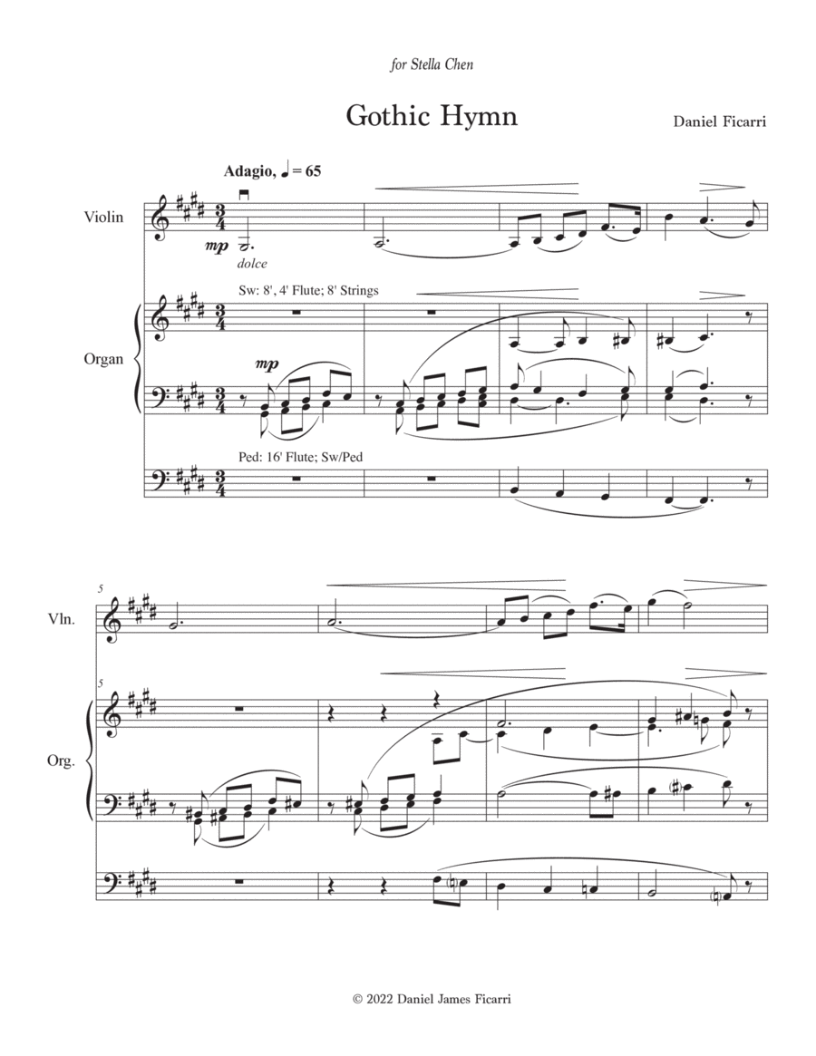 Gothic Hymn String Duet scores gallery preview page 1