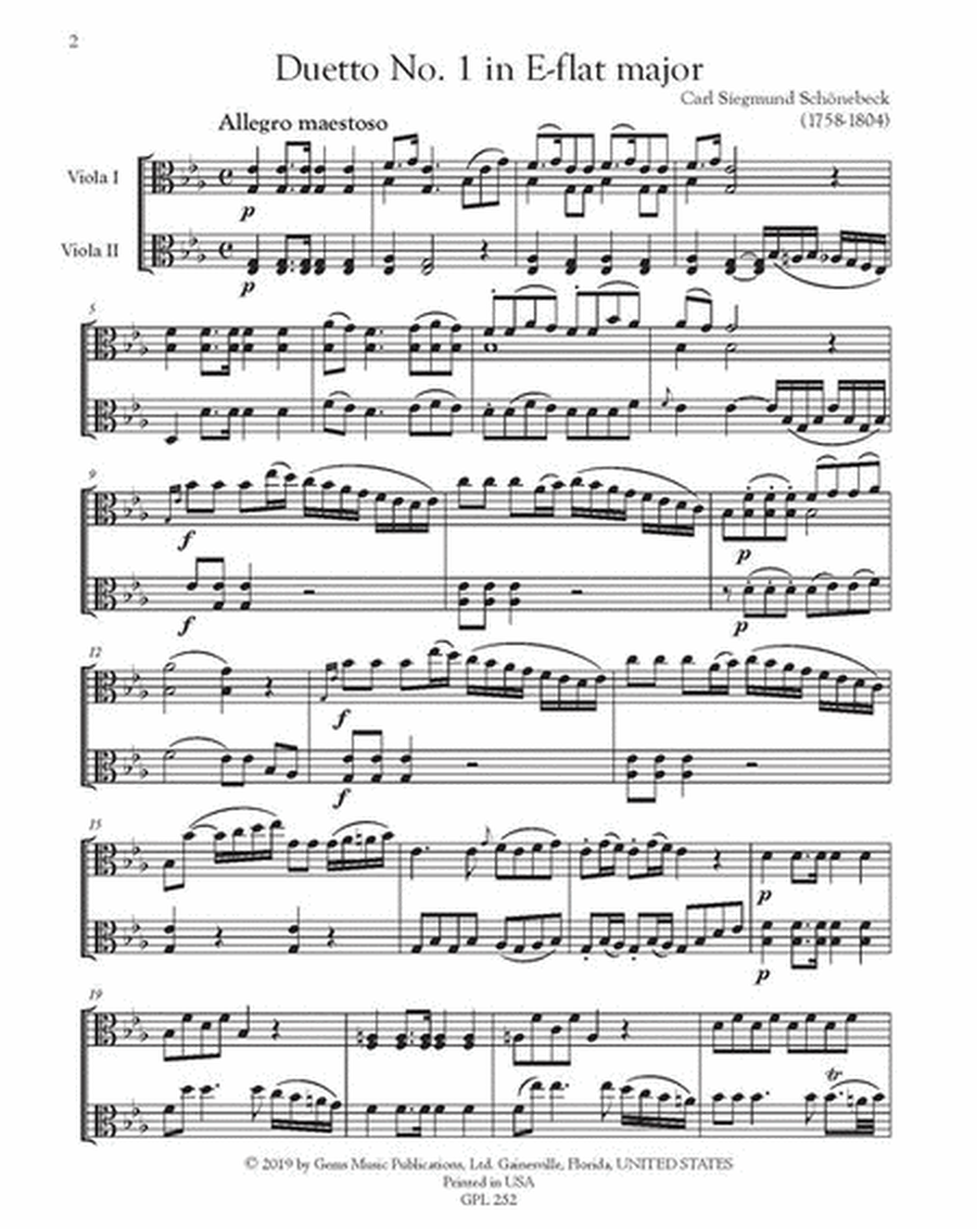 3 Duos Concertans for 2 violas, Op. 13