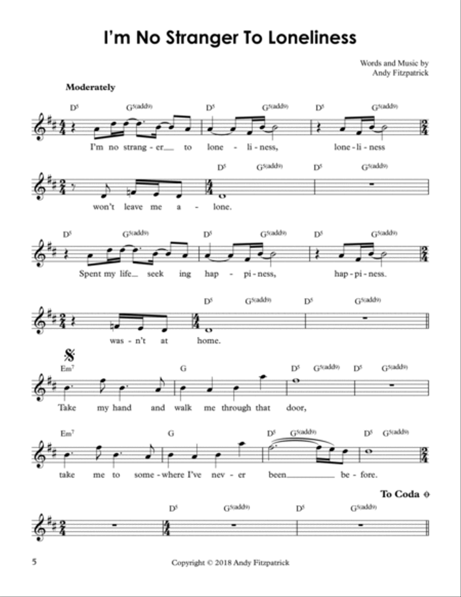 Andy Fitzpatrick - You Knew What I Was Looking For Before I Did - Songbook Piano, Vocal, Guitar scores gallery preview page 5