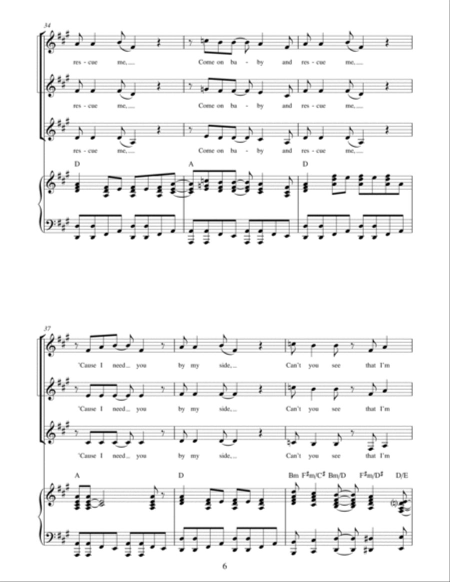 Rescue Me (arr. Berty Rice) SSA scores gallery preview page 6