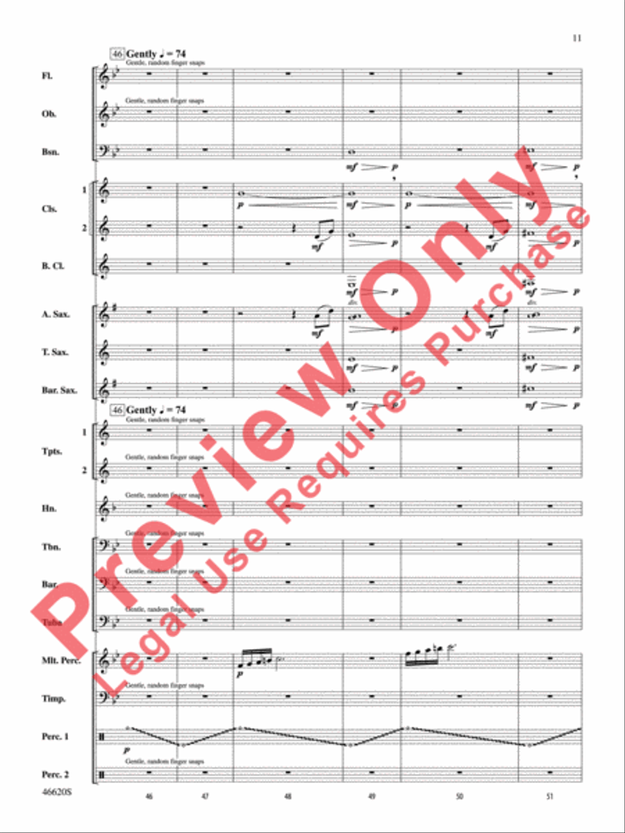 Autumn Rains Concert Band scores gallery preview page 12