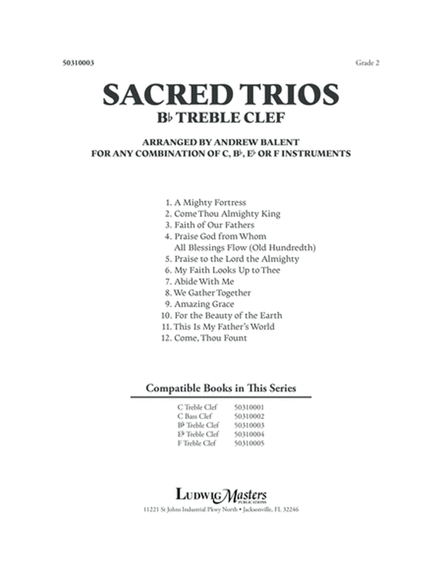 Sacred Trios (B-flat Treble Clef)
