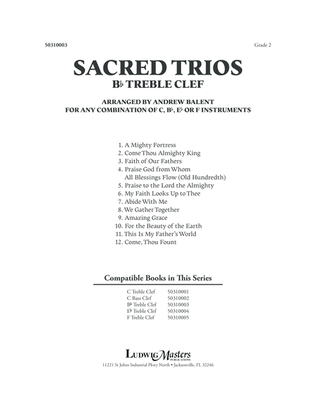 Book cover for Sacred Trios (B-flat Treble Clef)