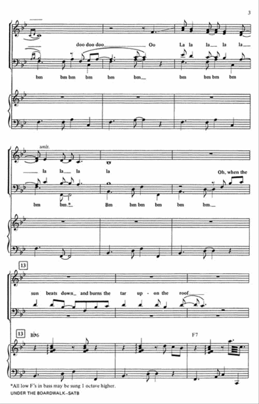 Under the Boardwalk 4-Part scores gallery preview page 3