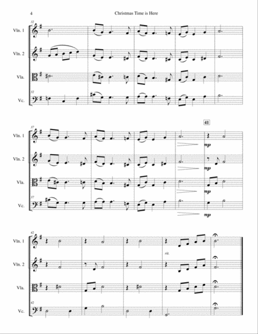 Christmas Time Is Here Christmas Time Is Here String Trio scores gallery preview page 4