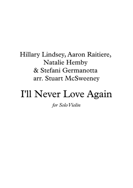 I'll Never Love Again image number null