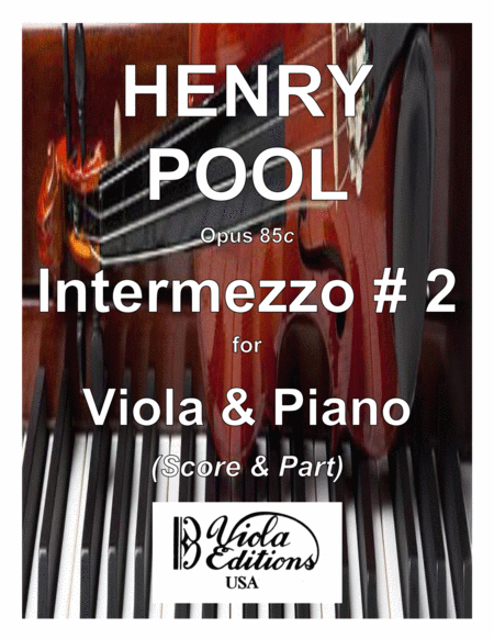Opus 85c, Intermezzo for Viola & Piano # 2 (Score & Part) image number null