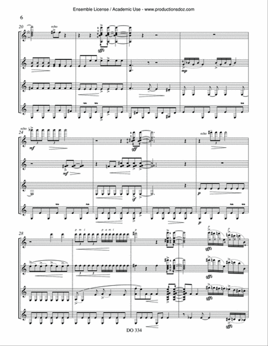 Le Temps voleur en fuite Le Temps voleur en fuite Guitar Ensemble scores gallery preview page 6