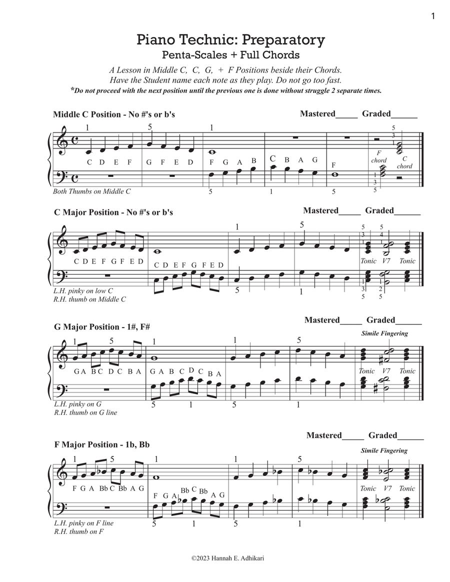 Chords, Scales, and Leadsheets. Book 1 Piano Method scores gallery preview page 4