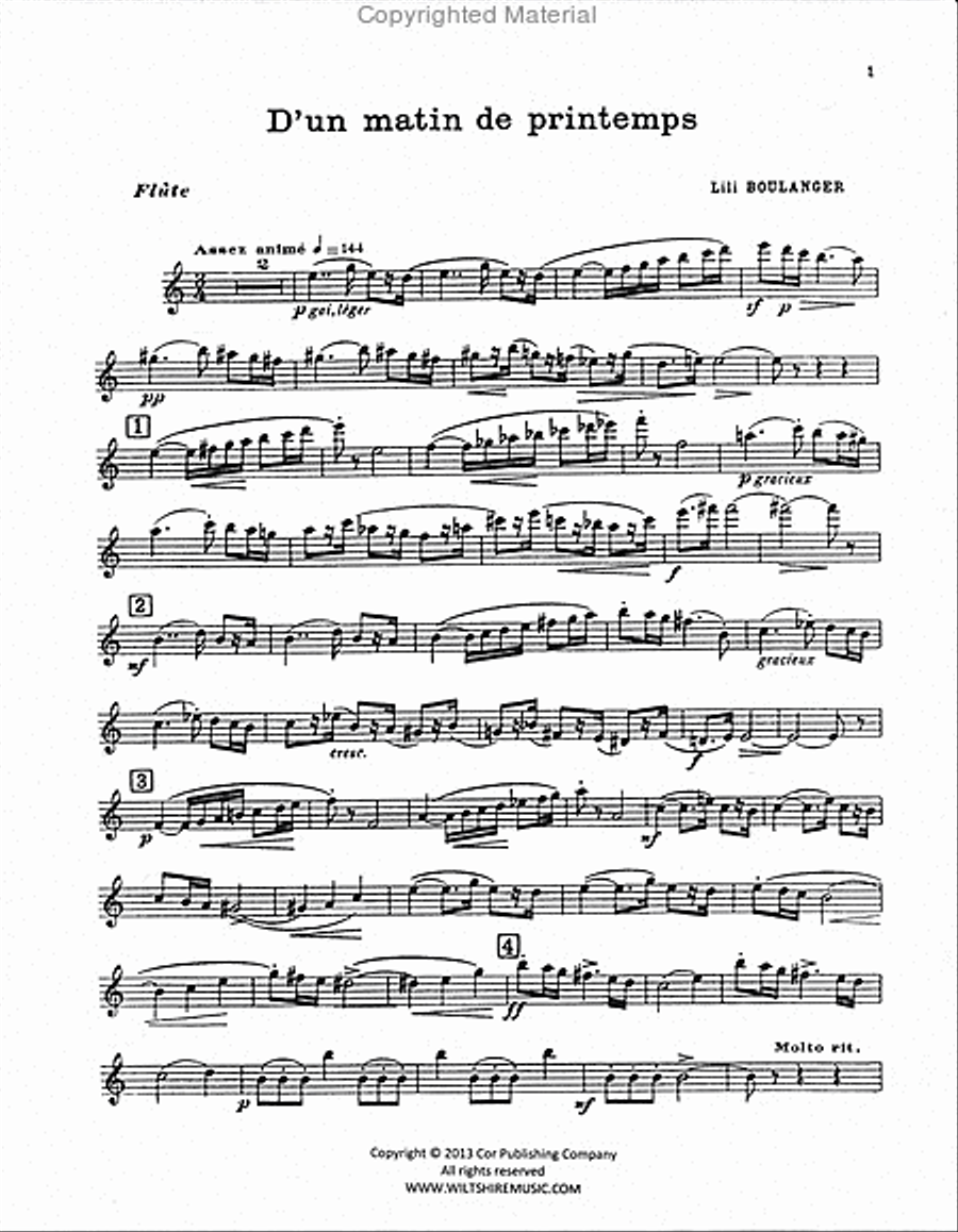 D'un Matin de Printemps ( Of a Spring Morning) Flute Solo scores gallery preview page 2