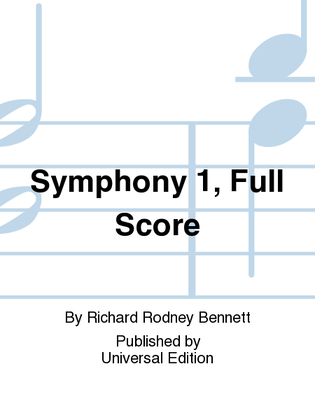 Book cover for Symphony 1, Full Score