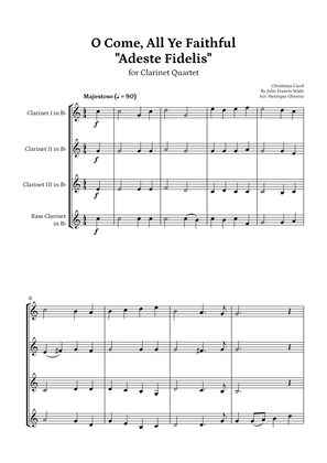 O Come, All Ye Faithful (Adeste Fidelis) - Clarinet Quartet