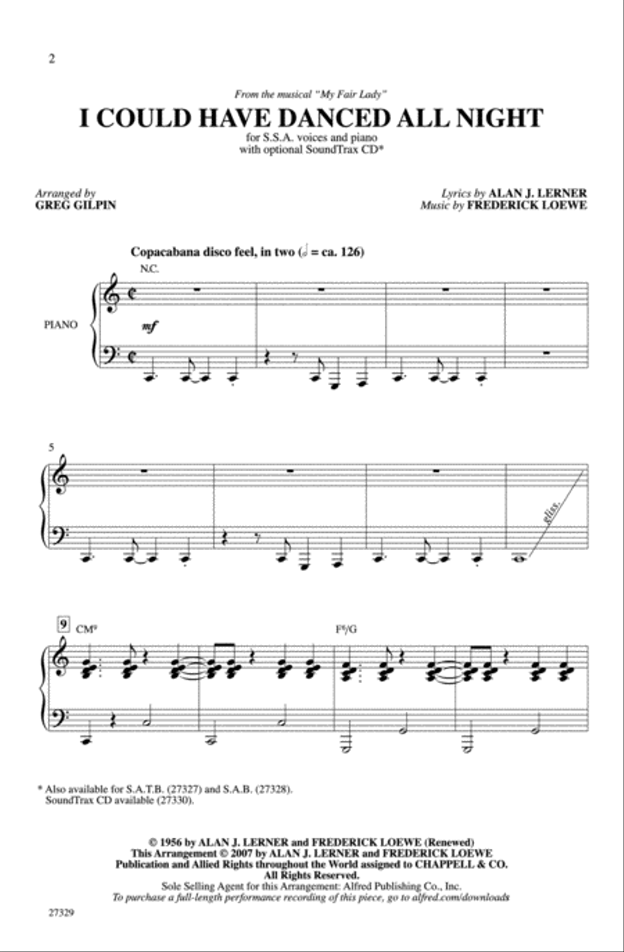 I Could Have Danced All Night Women's Choir scores gallery preview page 2