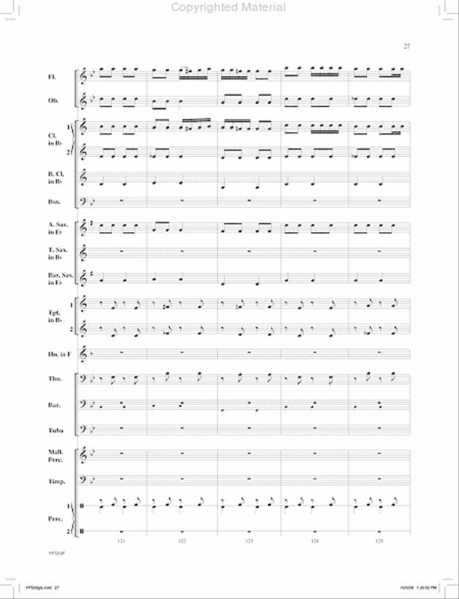 Selections from H.M.S Pianofore Concert Band scores gallery preview page 28