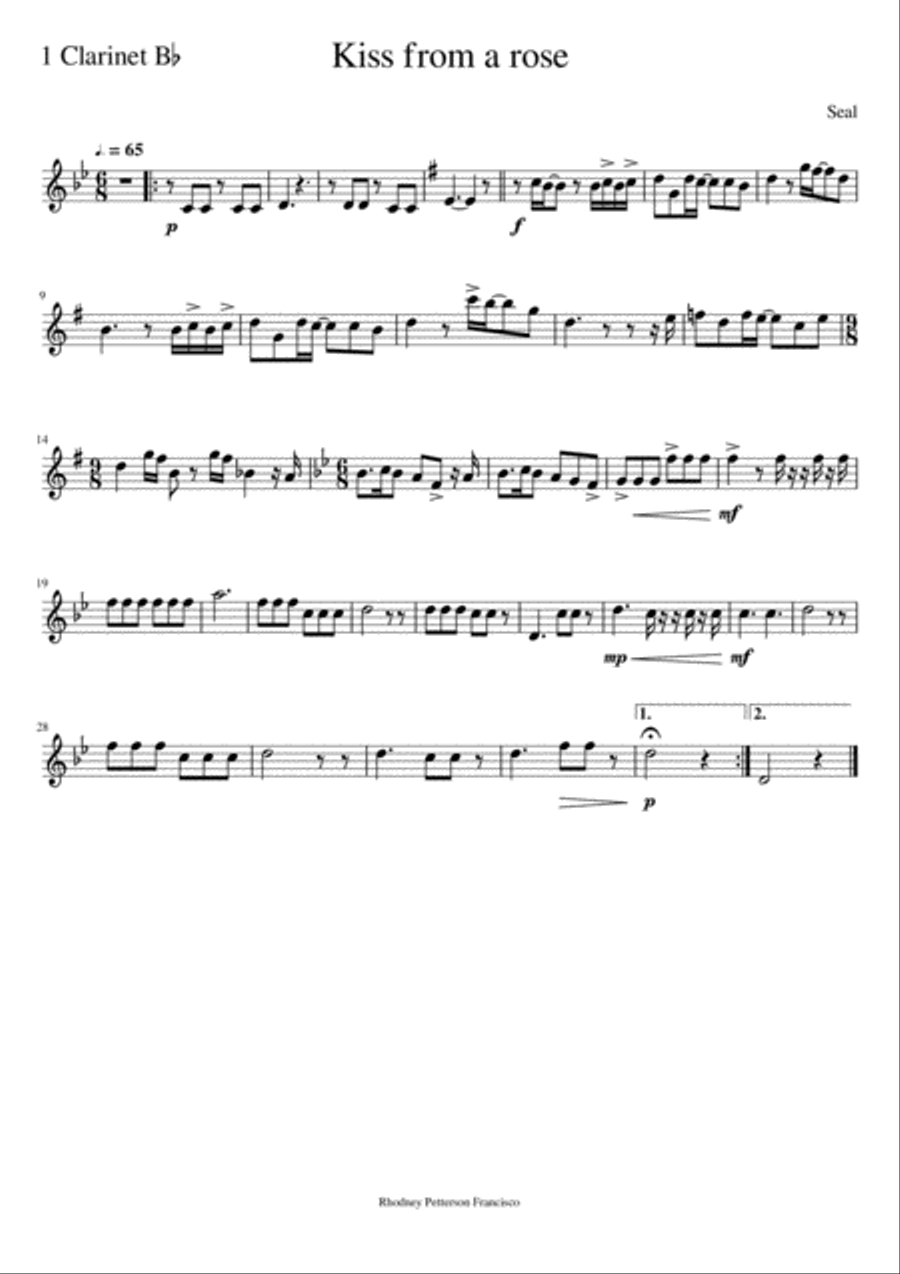 Kiss From A Rose Kiss From A Rose Woodwind Quintet scores gallery preview page 4