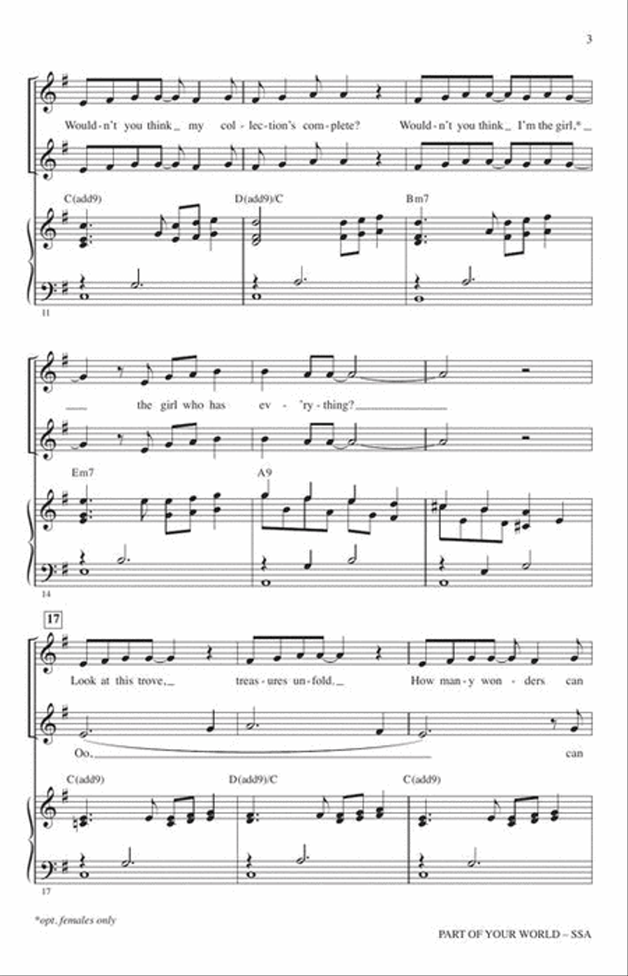 Part of Your World SSA scores gallery preview page 4